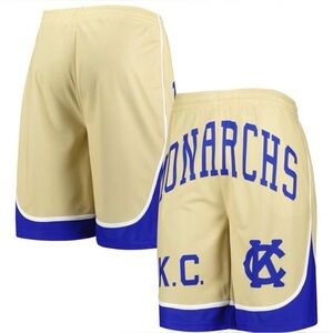 Stitches Men's Athletic Shorts in Tan and Blue